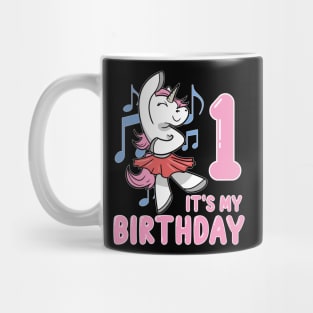 It's my First Birthday Unicorn Ballerina Mug